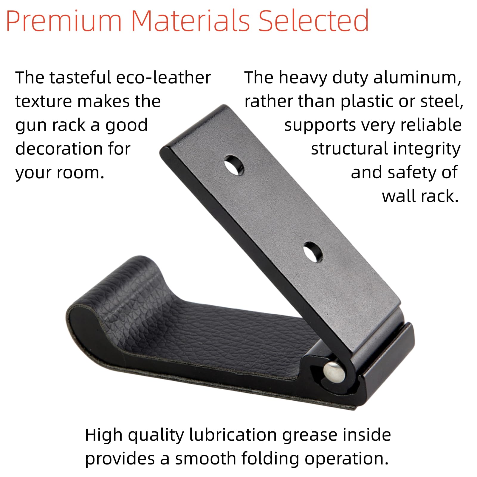 Wall Mount Gun Rack - Folding Shotgun Hooks with Soft Padding for Safe Storage | Scratchproof Gun Hanger for Rifles, Swords & Bows | Perfect for Home, Cabin, Hunting Lodge & Gun Room Organization