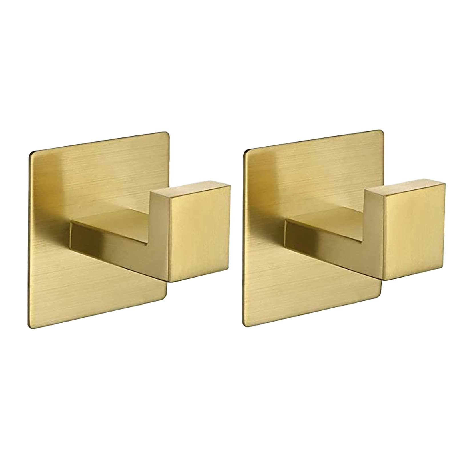 No-Drill Stainless Steel Self-Adhesive Towel Holder Rack - Brushed Gold Magnetic Hook for Kitchen, Bathroom & Home - 60cm Wall Mount Organizer (Multicolor, One Size) - Perfect for Hanging Towels, Robes & Purses in Small Spaces