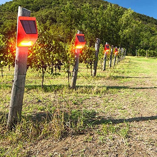 Solar Powered Strobe Light with Remote Control - Waterproof Outdoor Security Alarm Light with Sound for Home, Farm, Barn, Villa Protection | Ideal for Nighttime Security & Property Safety