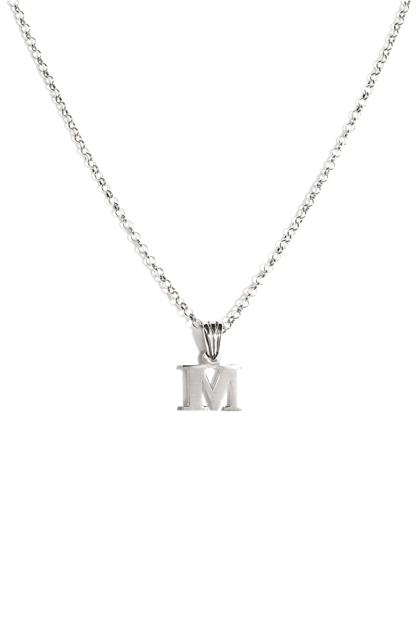 Silver Alphabet Pendant Necklace - Elegant Personalized Jewelry for Women, Gift for Her, Birthday, Anniversary, Valentine's Day