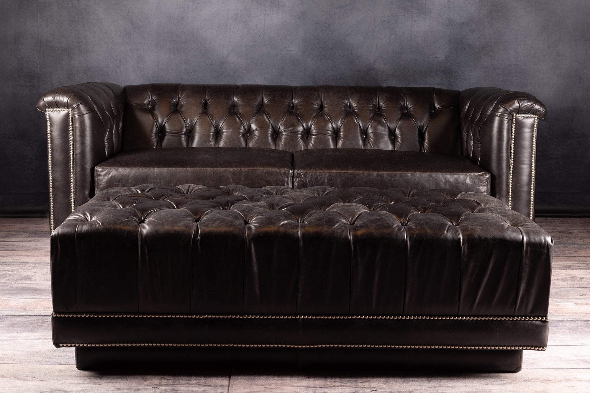 Luxury Da Vinci Leather Sofa - Genuine Top Grain Leather, Modern Design for Living Room, Home Theater & Office - Comfortable & Durable Furniture for Relaxing & Entertaining