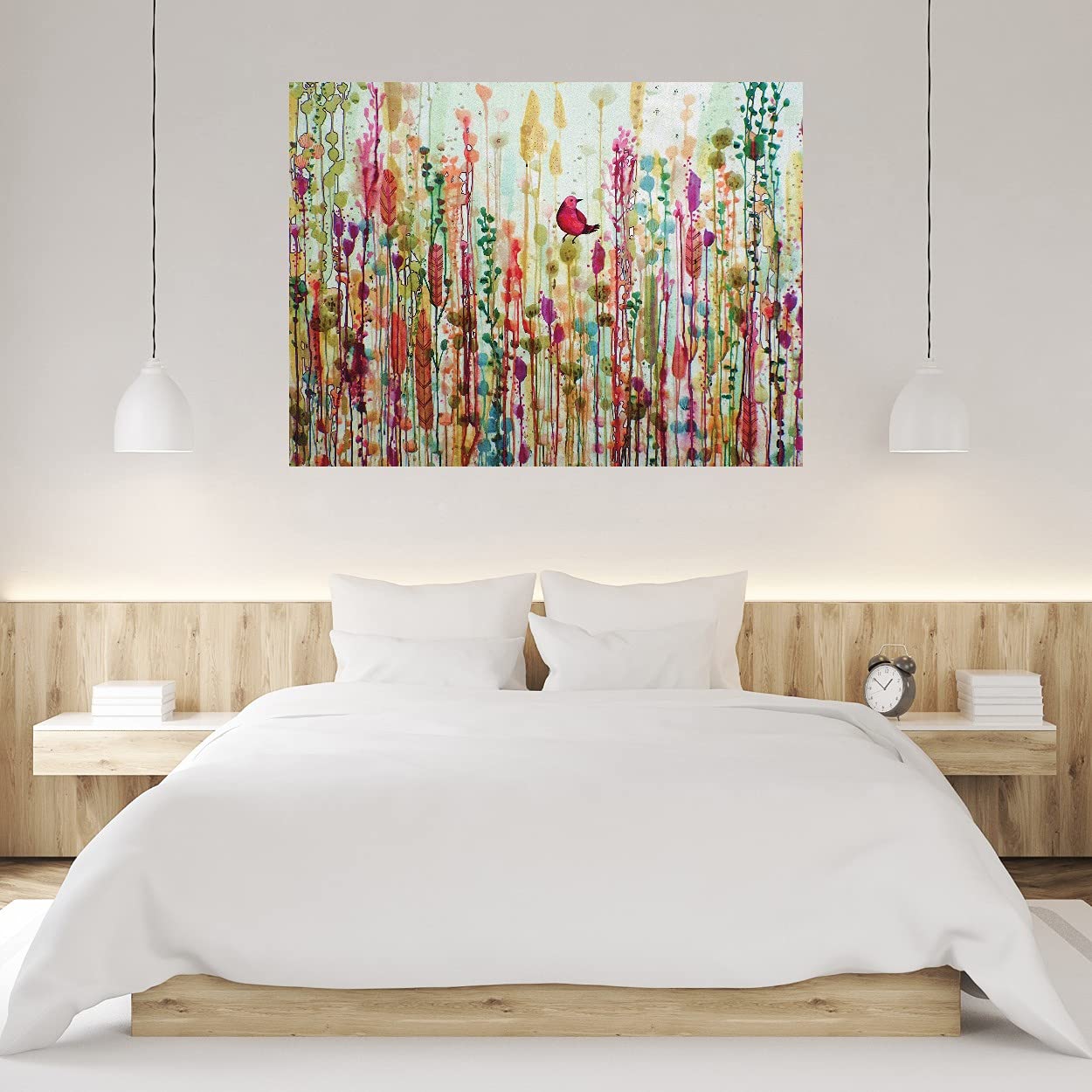 Hand-Painted Esperanto Fine Art Canvas Wall Decor by Sylvie Demers - 32x24 Inch Ready-to-Hang Painting for Living Room, Bedroom, Office & More - Perfect for Home Decor, Housewarming Gifts & Interior Design