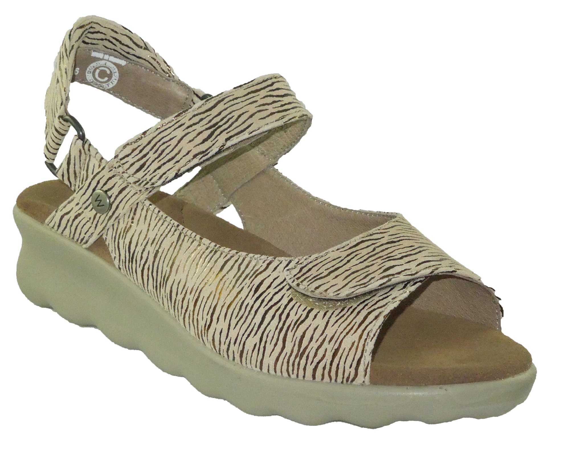 Wolky Women's Pichu Comfortable Leather Sandals Beige Size 36 | Breathable Summer Walking Shoes for Beach, Travel & Casual Outings