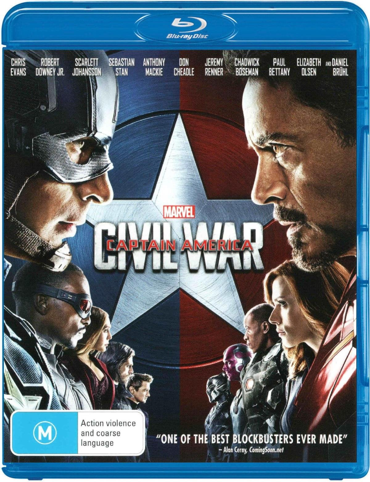 Captain America: Civil War Blu-ray DVD | Marvel Superhero Movie | Action, Adventure | Home Theater, Movie Night, Gift for Fans
