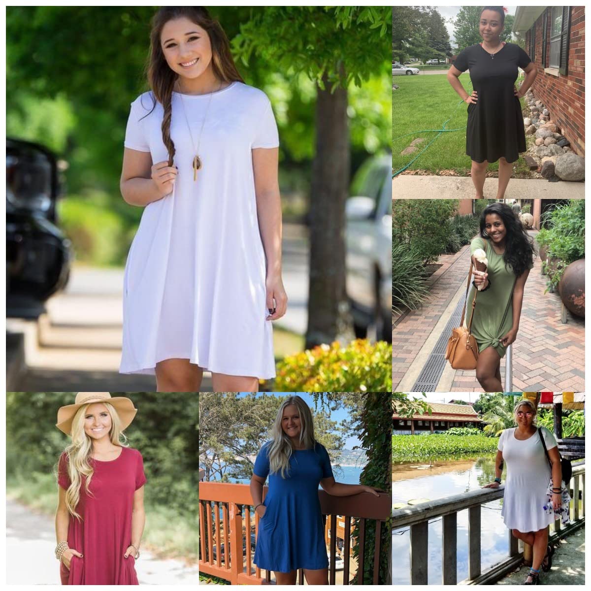 BELAROI Women's Plus Size Casual T-Shirt Dress - Summer Swing Short Sleeve Flowy Dress for Vacation, Beach Coverup | Perfect for Outings, Travel & Relaxing