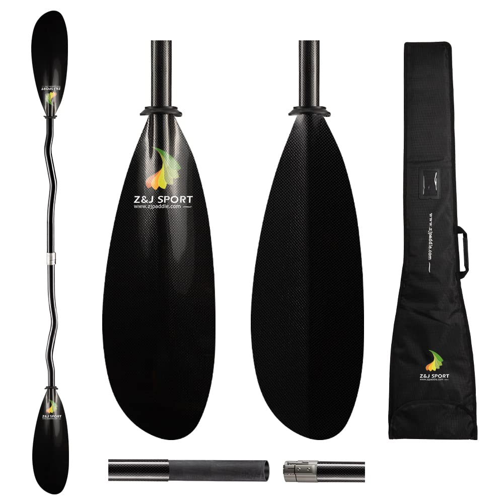 Premium Full Carbon Sea Kayak Paddle with Adjustable Length & Paddle Bag - Lightweight Touring Kayak Oar for Ocean, River & Lake Kayaking | Perfect for Recreational Paddling, Fishing & Water Sports Adventures