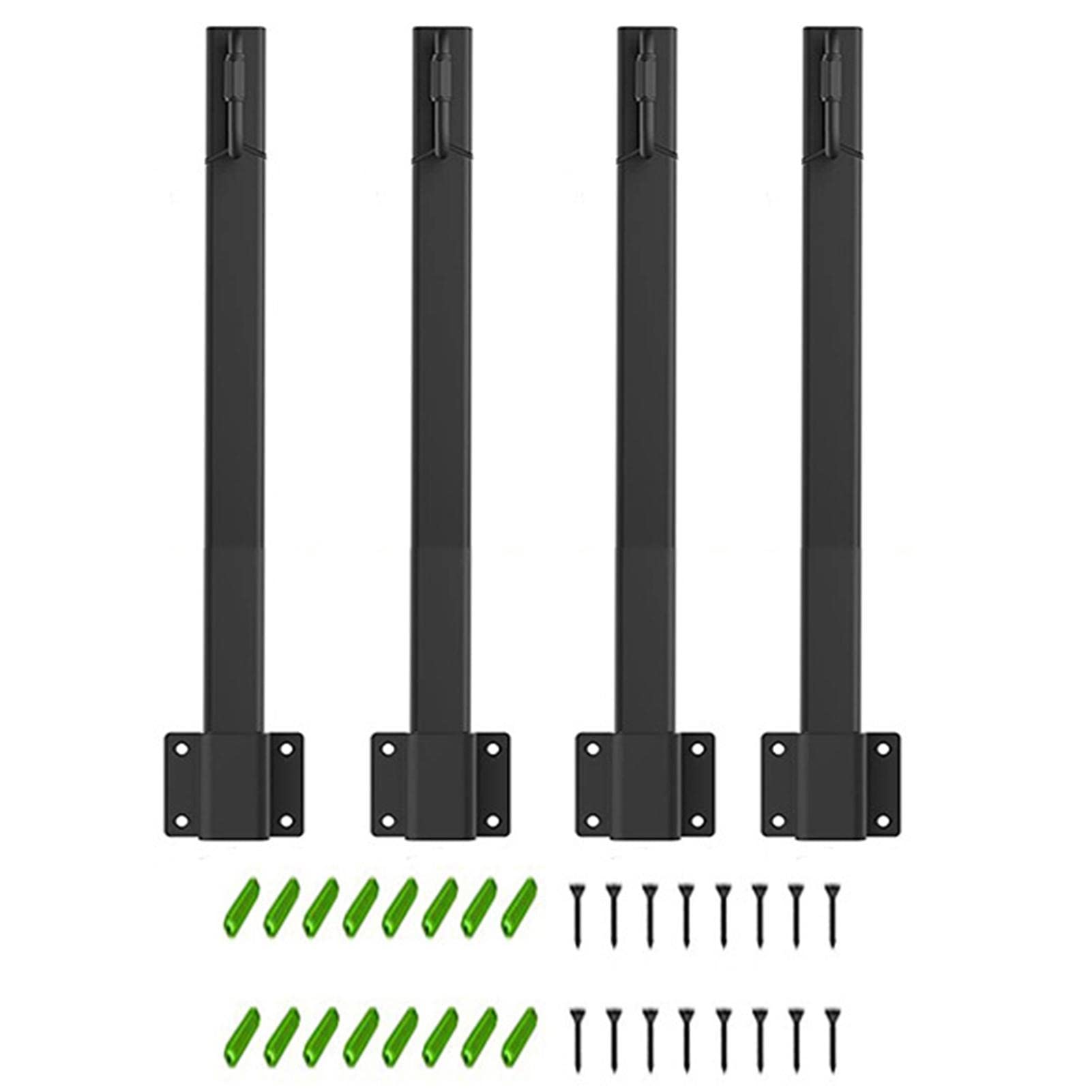 4 Pack Adjustable Freestanding Outdoor Light String Poles - Metal Hanging Light Stands for Patio, Garden, Backyard, Wedding & Party Decorations
