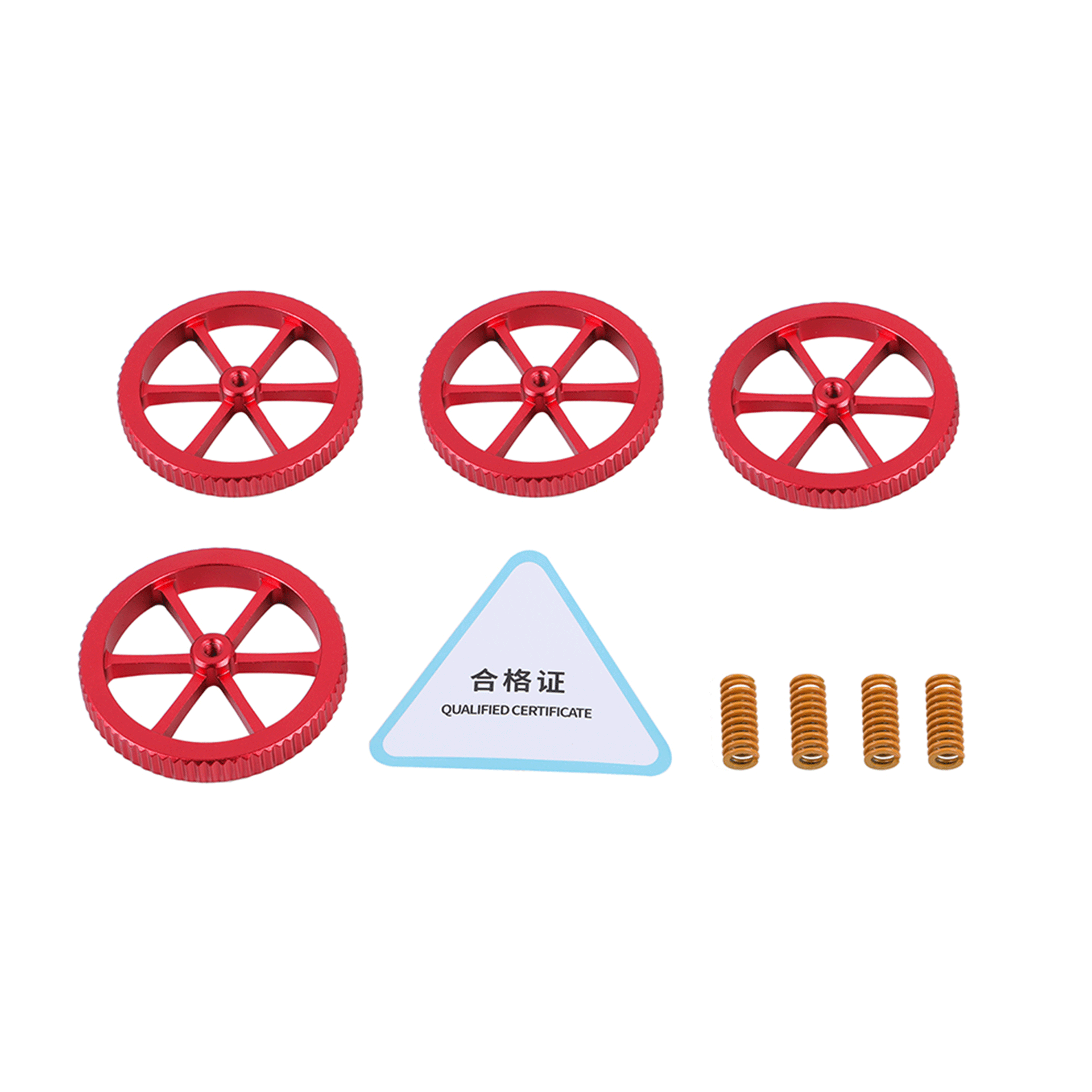Creality 3D Printer Leveling Wheel Screw Nut & Yellow Hotbed Springs (4-Pack) - Perfect for Ender 3, Ender 3 Pro, CR-10 Bed Leveling & Maintenance