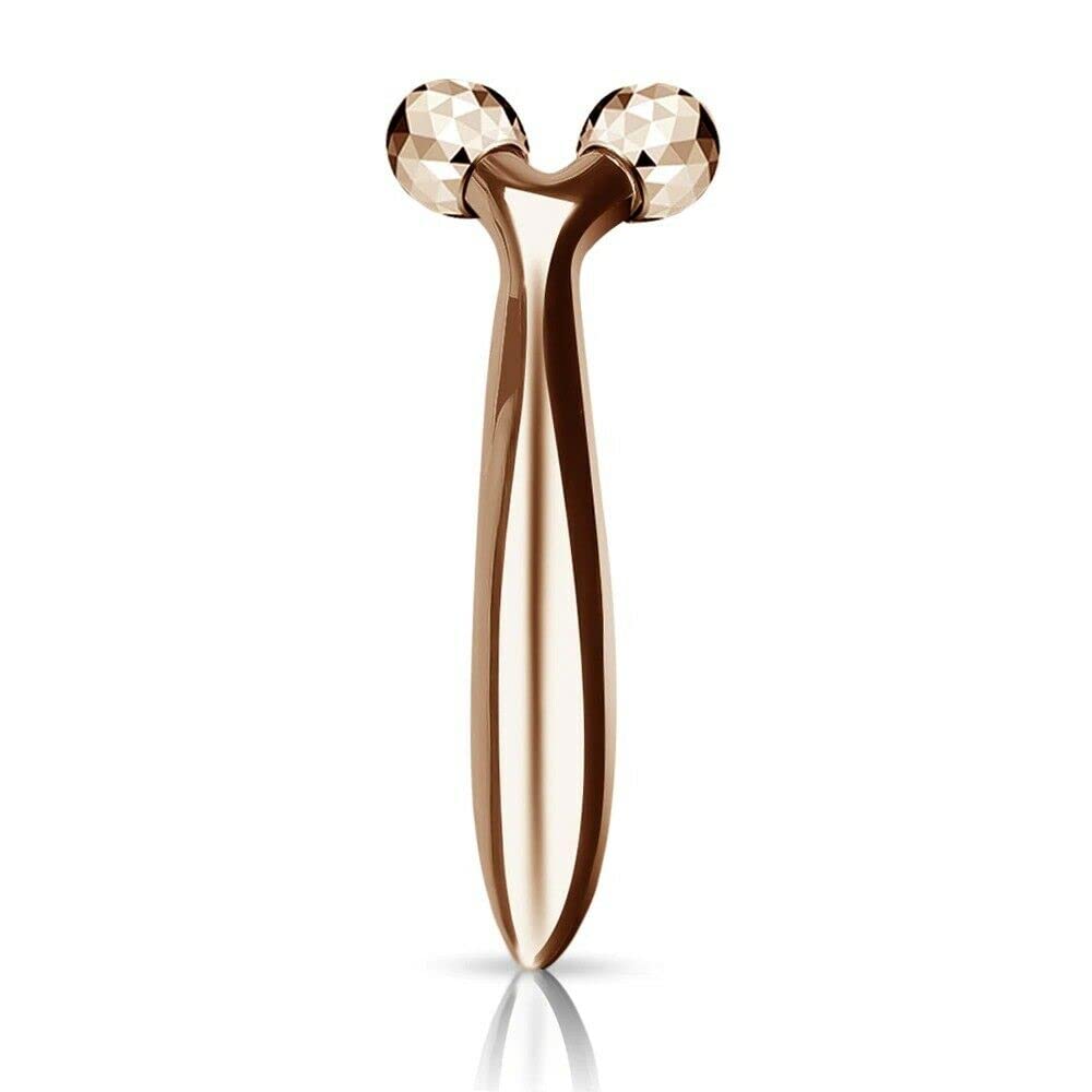 3D Facial Roller Massager for Skin Care & Slimming - Rose Gold for Home & Spa