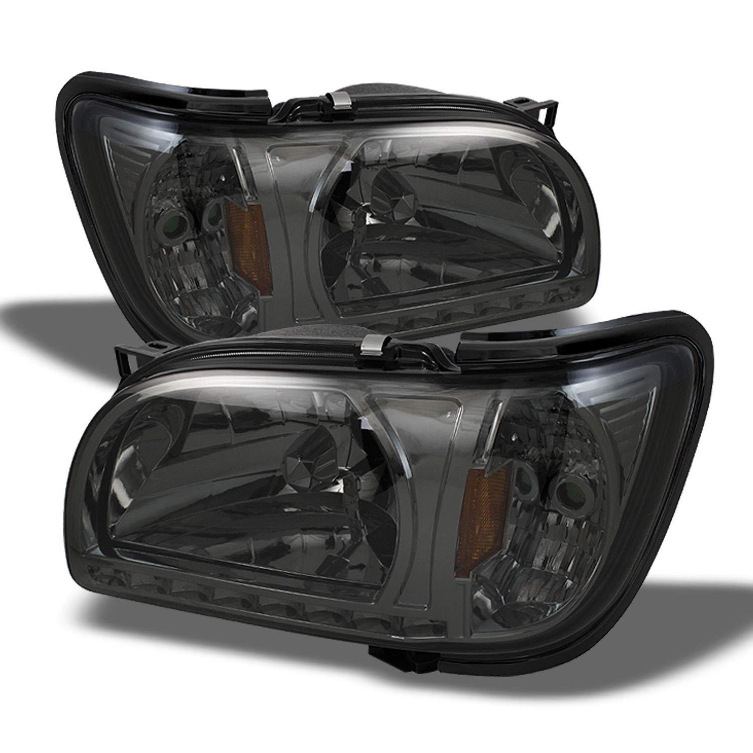 AKKON LED Light Bar Smoked Headlights & Tail Brake Lamp Pair for 2001-2004 Toyota Tacoma - Durable, Bright Lighting for Off-Roading, Night Driving & Enhanced Visibility