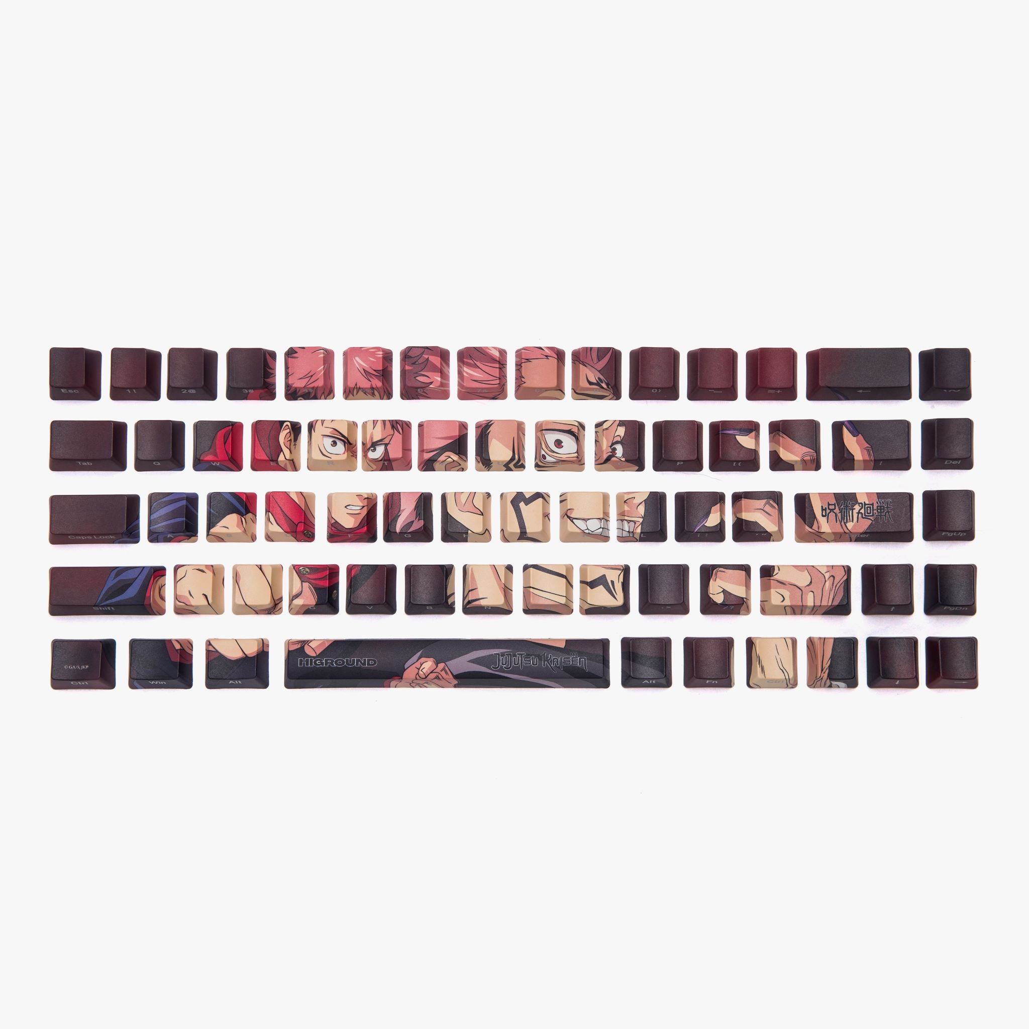 JJK x HG 68 Keycap Set - Sukuna Themed Mechanical Keyboard Keycaps for Anime Fans | Perfect for Gaming & Typing