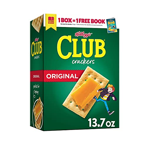 Kellogg's Club Crackers Original - 2 Pack (13.7oz Each) | Crunchy Lunch Box Snacks for Kids, Party Platters & Cheese Pairing | Perfect for School, Office & Picnics