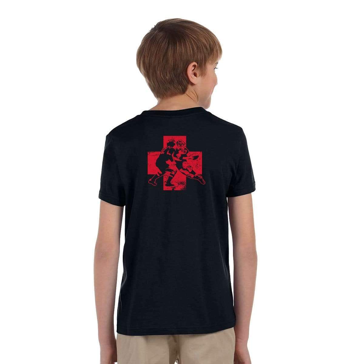 Give Blood Play Rugby Youth T-Shirt - Soft Cotton Rugby Tee for Boys & Girls - Perfect for Rugby Games, Sports Events & Casual Wear