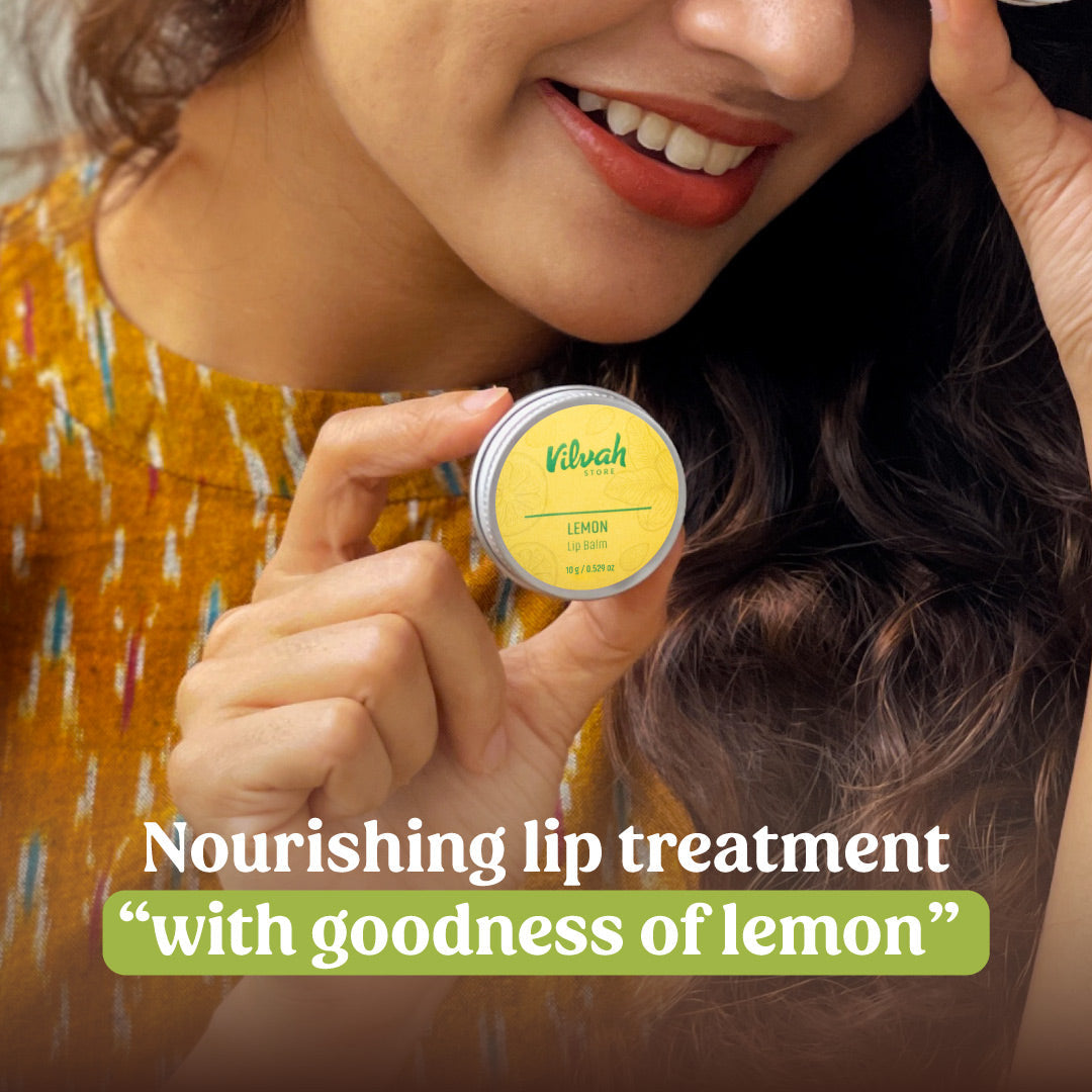 Natural Lemon Lip Balm - Moisturizing & Hydrating Lip Care for Dry, Chapped Lips - Perfect for Winter, Outdoor Activities & Daily Use