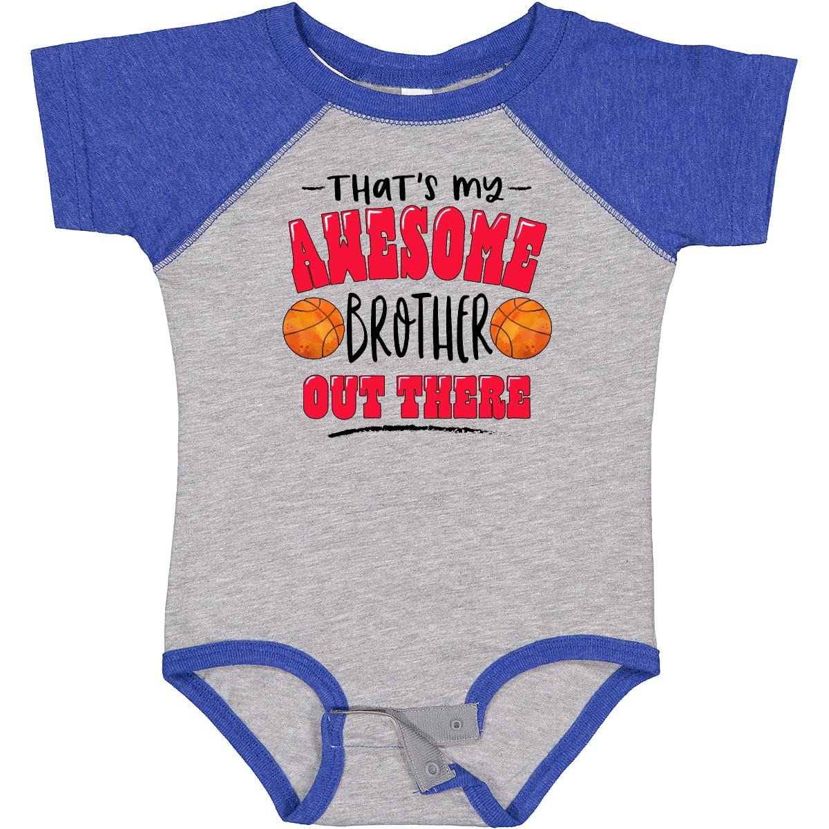 Inktastic Awesome Brother Basketball Baby Bodysuit - Perfect for Sibling Gifts