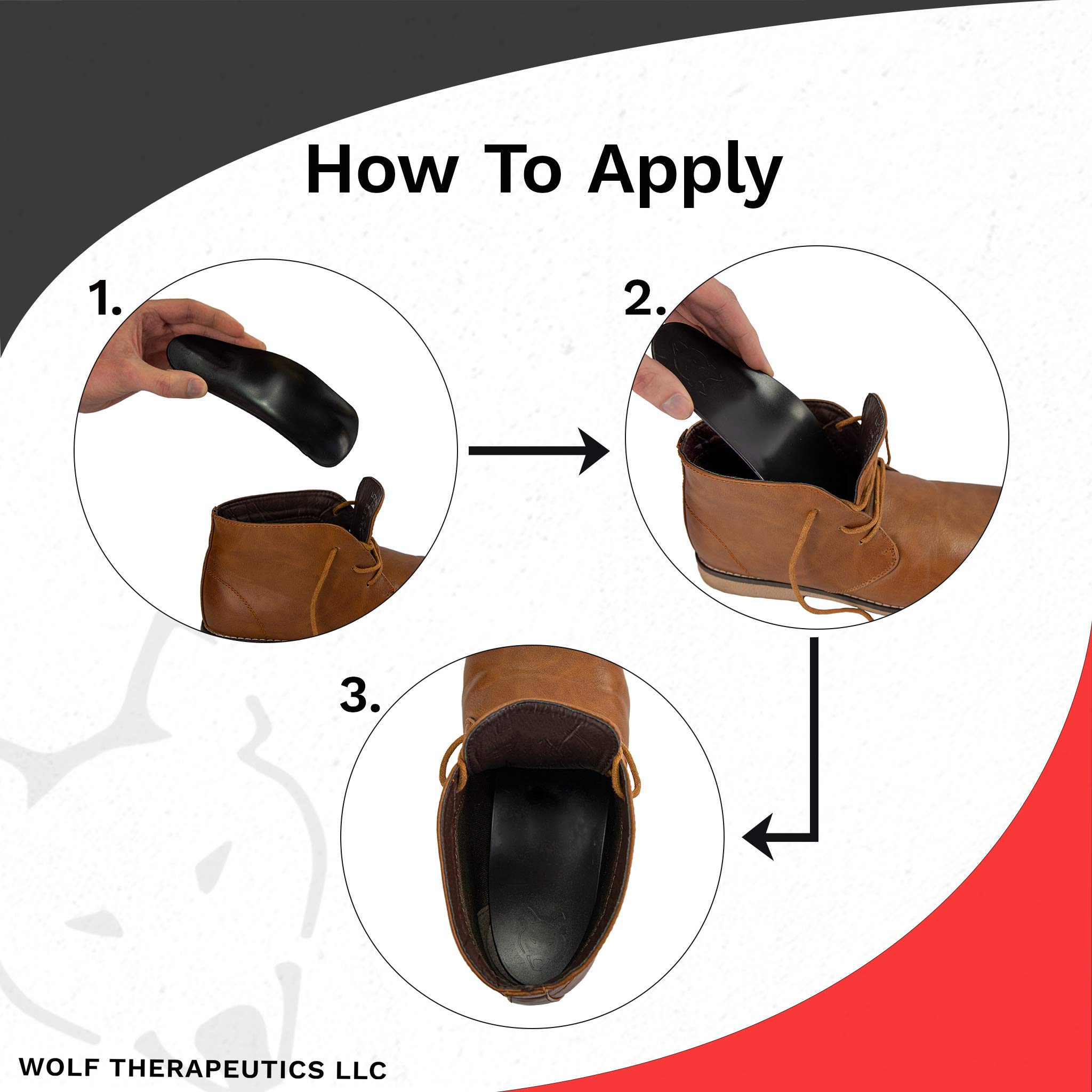 Dr. Wolf Orthotic Insoles for Plantar Fasciitis Relief - Arch Support Inserts for Men & Women - Heel Pain Relief & Foot Support (Men's 12, Women's 13) - Perfect for Running, Walking & All-Day Comfort