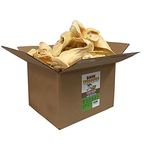 Premium Extra Large Cow Ears Dog Treats - 100 Count Bulk Pack | Natural Rawhide Alternative for Large & Medium Dogs | Long-Lasting Chew for Dental Health & Anxiety Relief | Perfect for Training, Teething & Outdoor Adventures