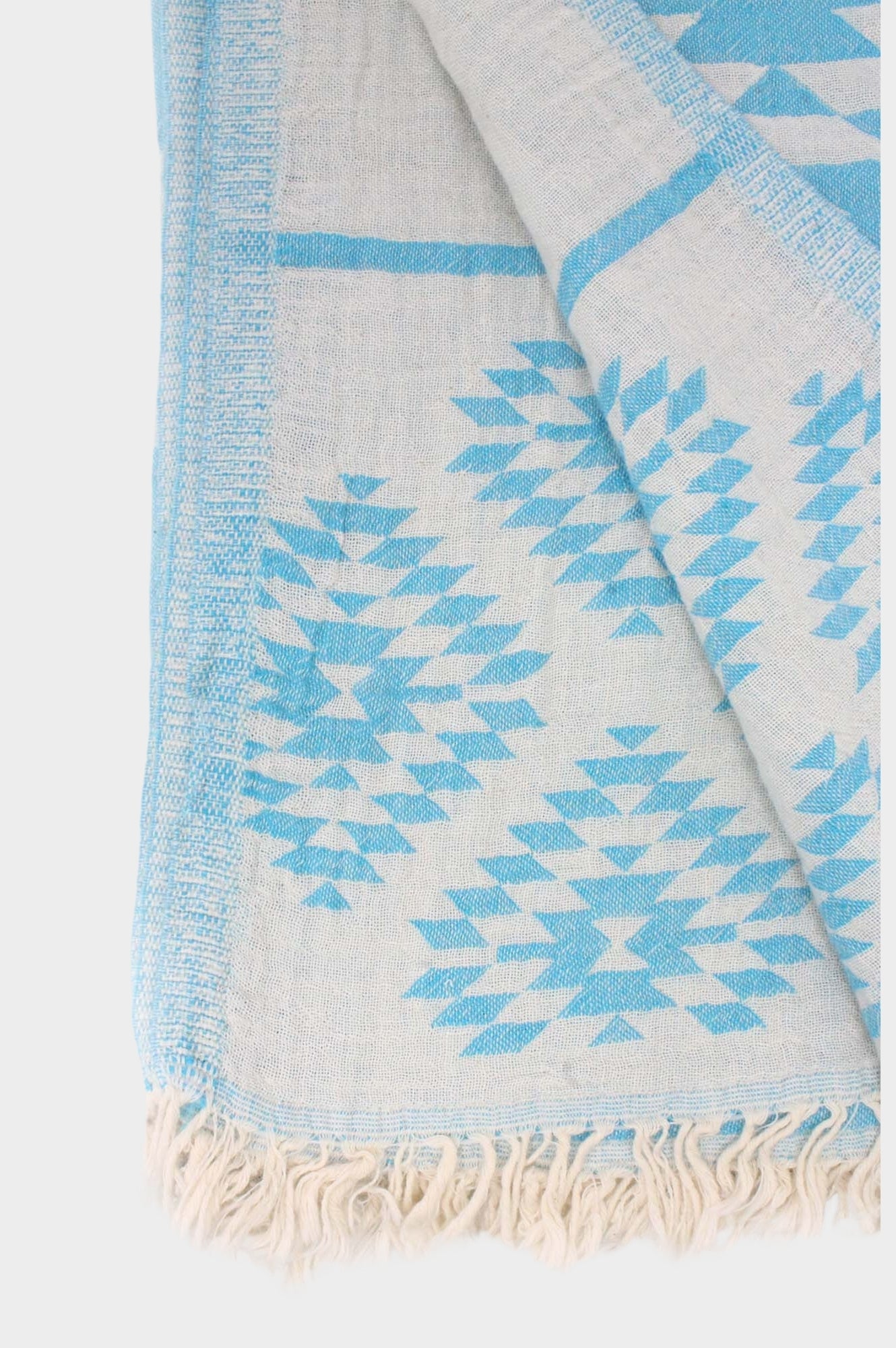 Premium Greek Pestemal Absorbent Towels - Soft & Quick-Drying, Turquoise Blue - Perfect for Beach, Yoga, Travel & Spa