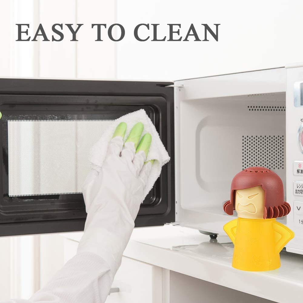 Angry Mama Microwave Cleaner - Fast & Easy Steam Cleaner for Microwave Ovens | Removes Grease & Disinfects with Vinegar | Perfect for Kitchen Cleaning & Sanitizing | Ideal for Busy Homes & Quick Microwave Maintenance
