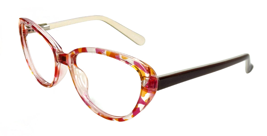 Amber Reading Glasses S2827 - Blue Light Blocking for Computer & Reading - Stylish & Comfortable for Office, Home & Travel