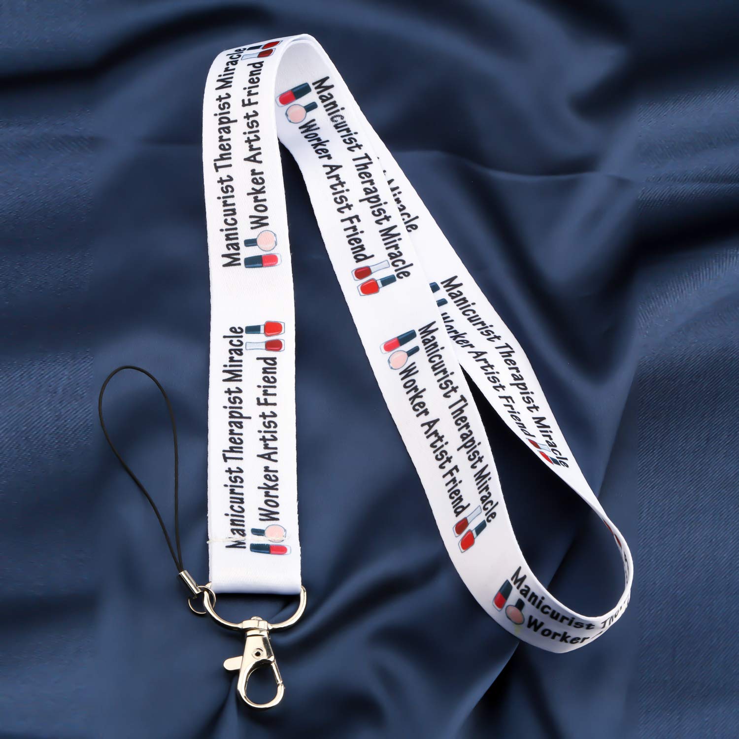 BEKECH Nail Technician Lanyard for Manicurists - Adjustable Keychain Clip for Nail Artists, Therapists & Beauty Professionals - Perfect for Salon, Spa & Nail Studio Use