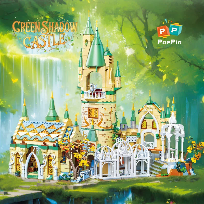 1515pcs ZHEGAO 643000 Green Shadow Castle Building Blocks - Micro Bricks for Creative Castle Models - Perfect for DIY Projects, Gifts & Collectors