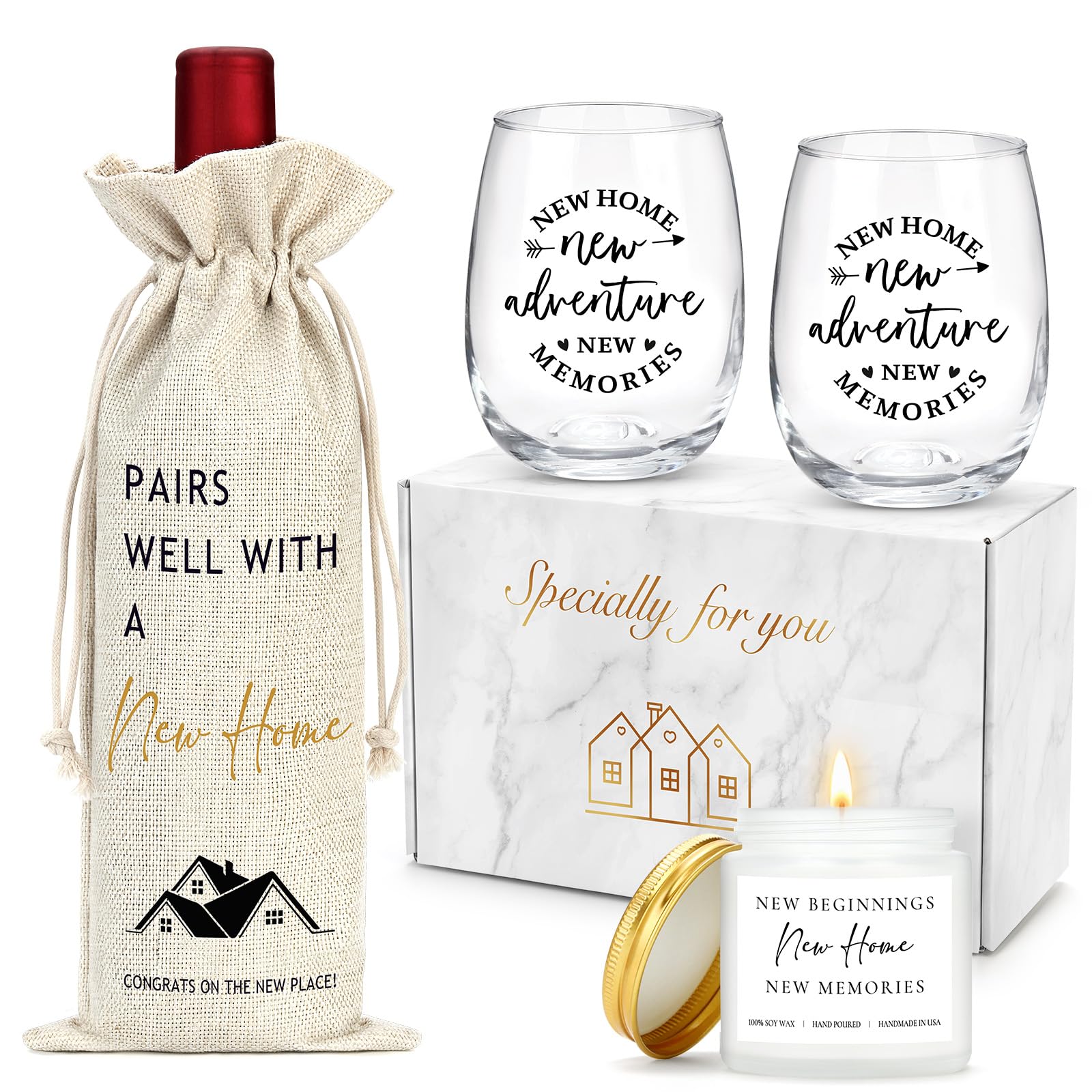 Best Housewarming Gifts for New Homeowners - Unique Home Sweet Home Gift Basket for Couples & Women | Perfect Closing Gifts for Home Buyers | Ideal for House Parties & New Home Celebrations