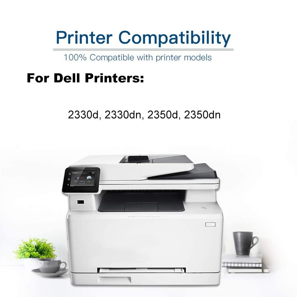 High Capacity Black PK492 Compatible Toner Cartridge (1-Pack) for Dell 2330d 2330dn 2350d 2350dn Printers - Perfect for Office & Home Printing Needs