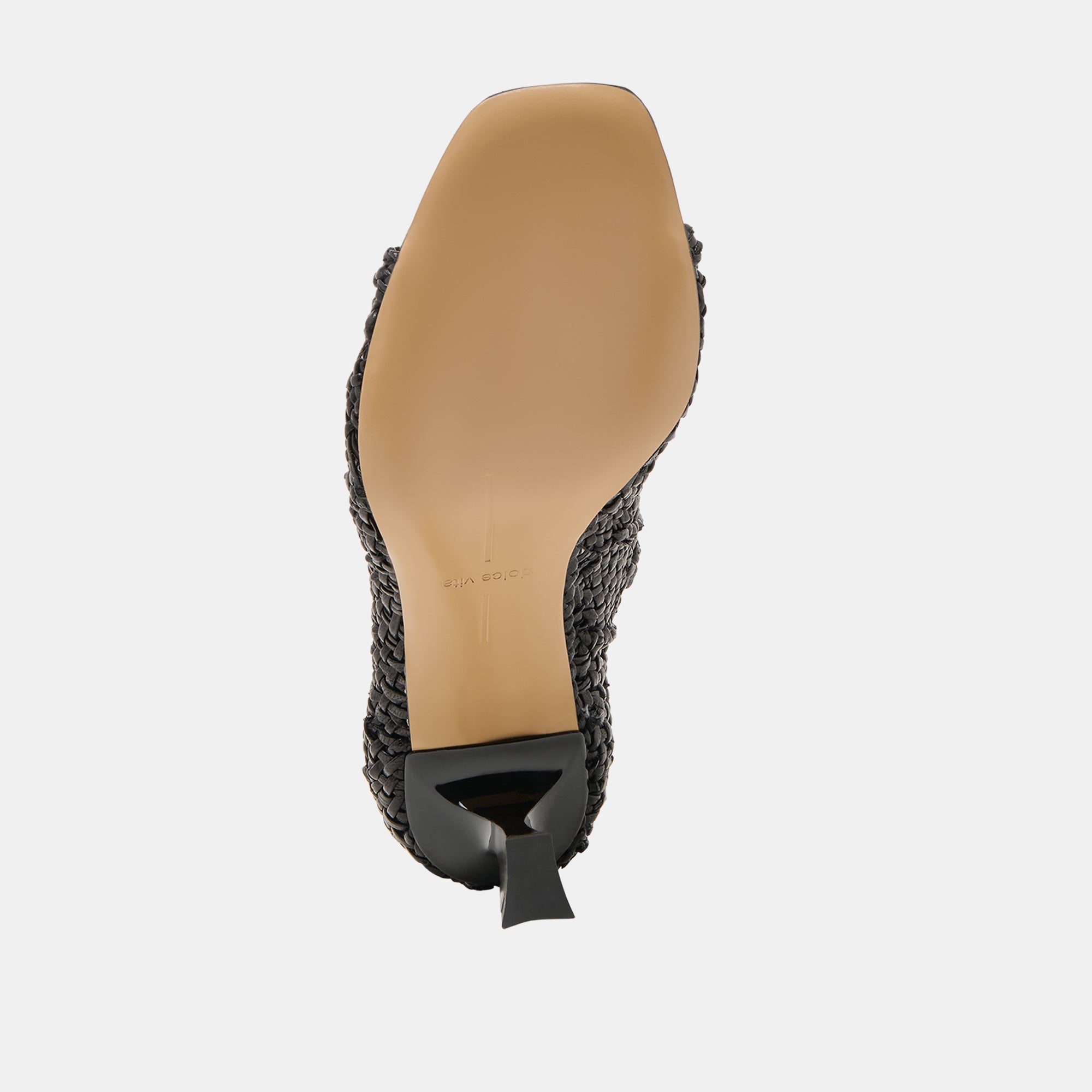 QUIN Black Woven Leather Heels for Women - Comfortable High Heel Pumps for Office, Party & Evening Wear