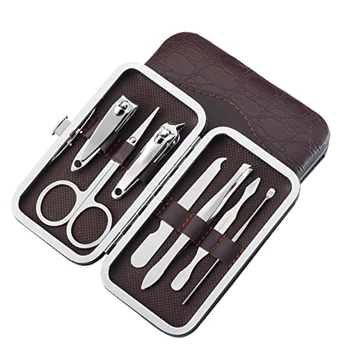 7-Piece Professional Nail Clipper & Beauty Tool Set with Travel Case - Includes Nail Clippers, Base Coat, Top Coat & Knife for Manicure & Pedicure - Perfect for Home, Salon & Travel Use