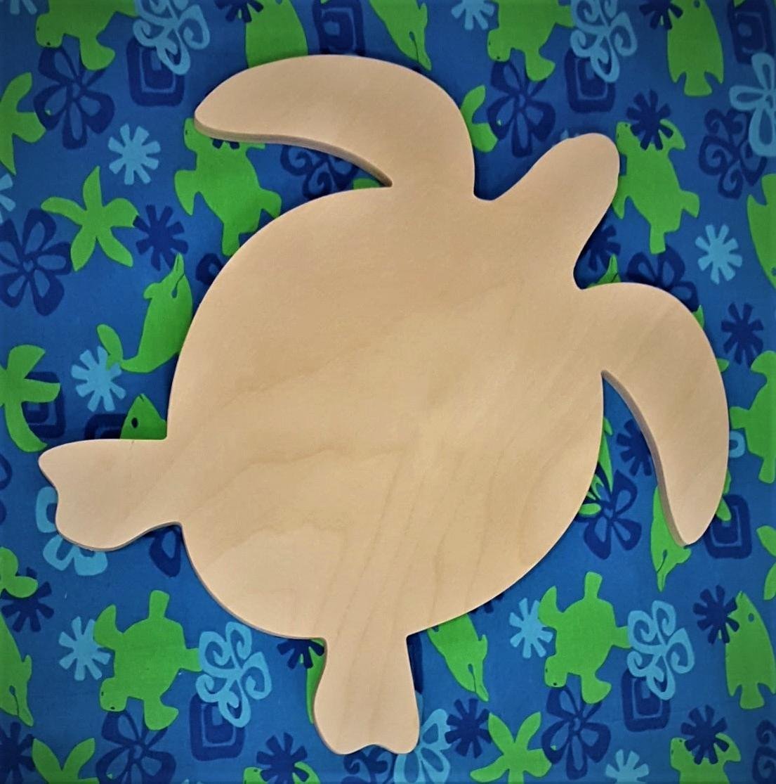 Handmade Wooden Sea Turtle Wall Decor - 12
