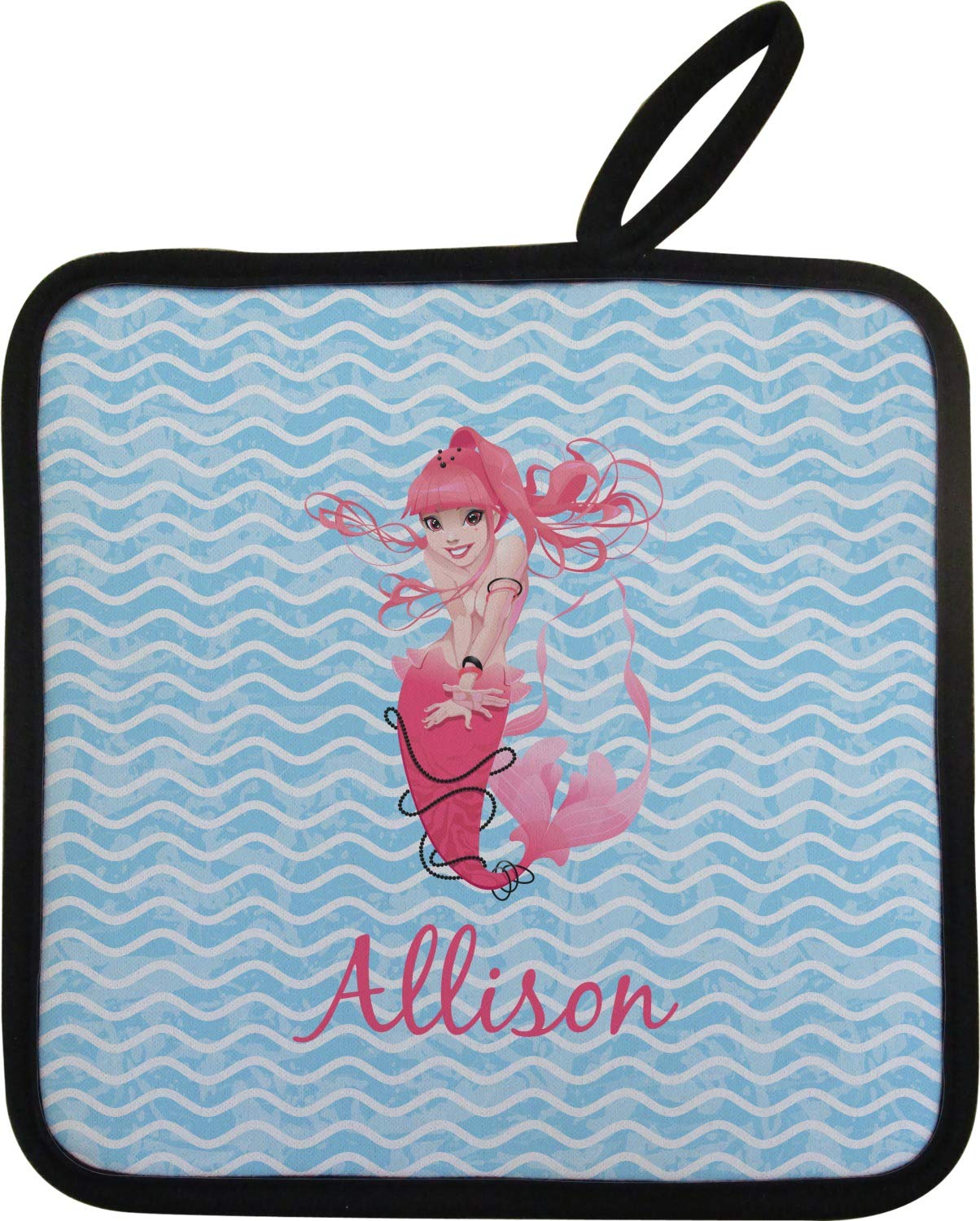 Custom Personalized Mermaid Pot Holder with Name or Text - Unique Kitchen Gift for Mermaid Lovers, Housewarming & Bridal Showers