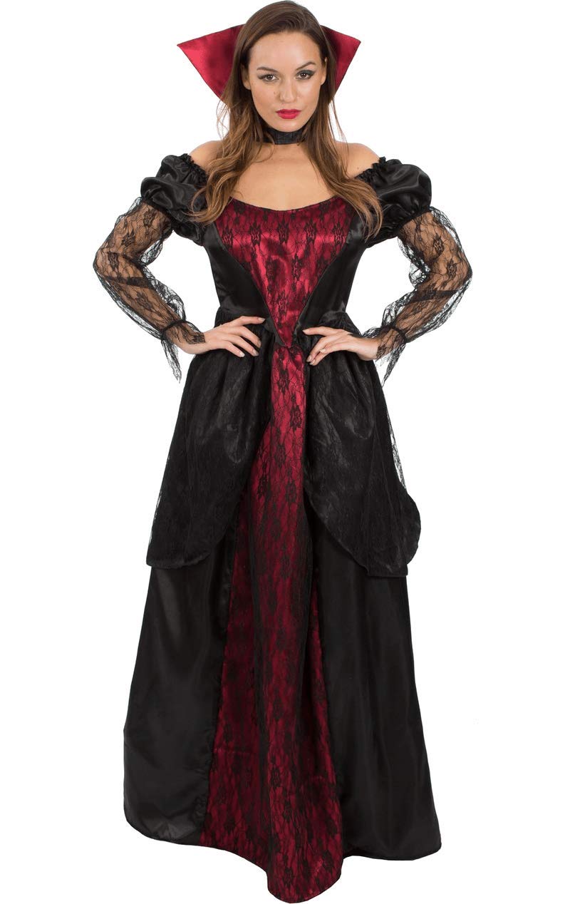 Sexy Adult Vampire Costume for Women - Gothic Halloween Party, Cosplay & Dress Up Outfit