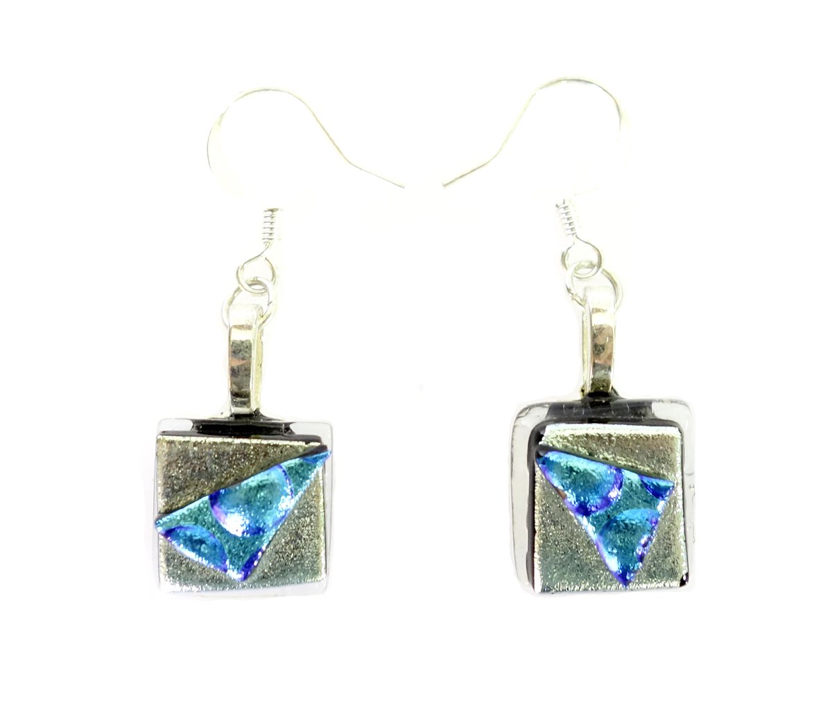 Vibrant Multi-Color Square Drop Earrings for Women - Modern Designer Glass Jewelry with Shimmering Effect | Perfect for Parties, Weddings & Special Occasions