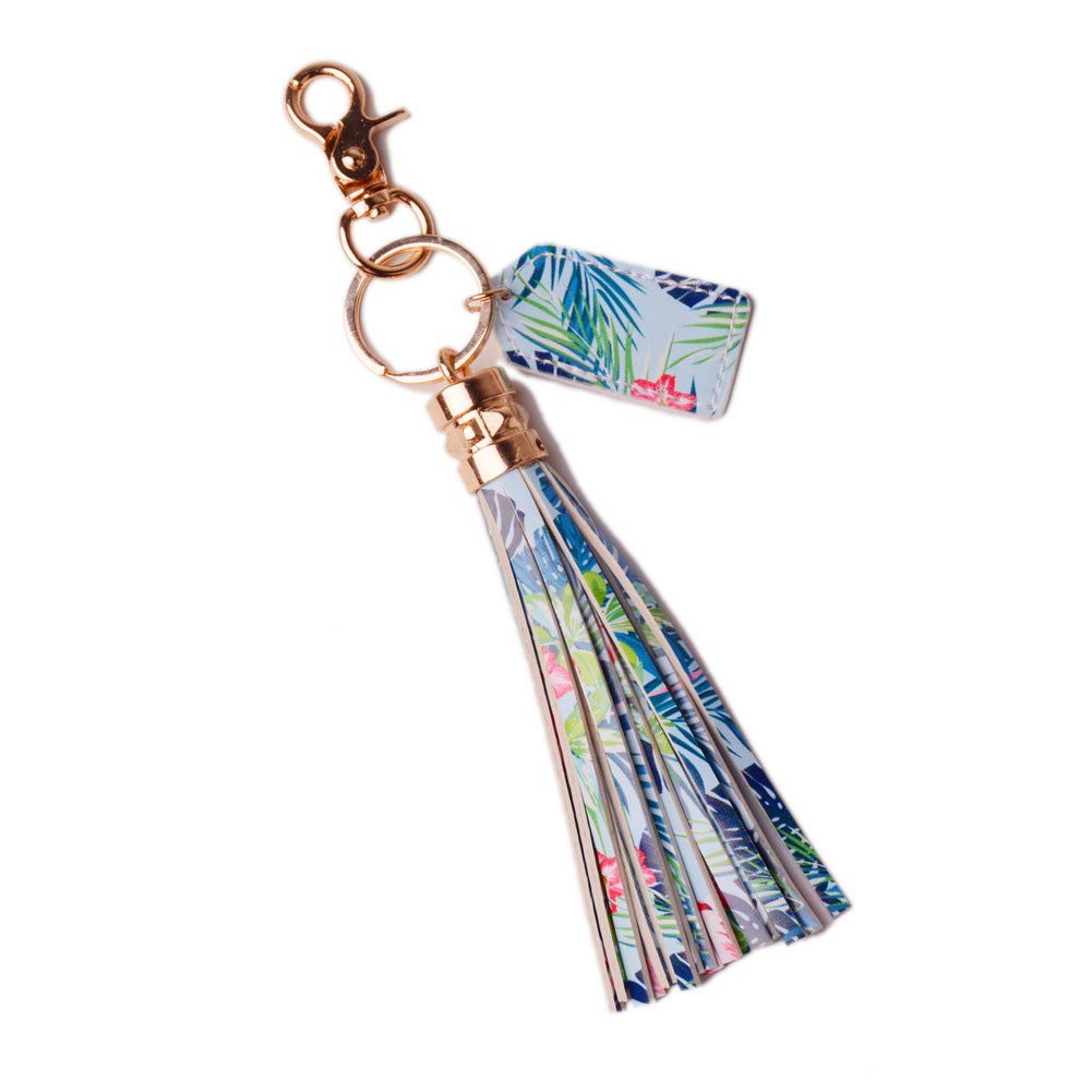 Lantintop Multicolor Monogram Leather Tassel Keychain for Women - Vintage Alloy Car Key Ring Holder & Bag Pendant Jewelry - Perfect Gift for Her, Key Organizer for Purse, Handbag, and Keychain Collection