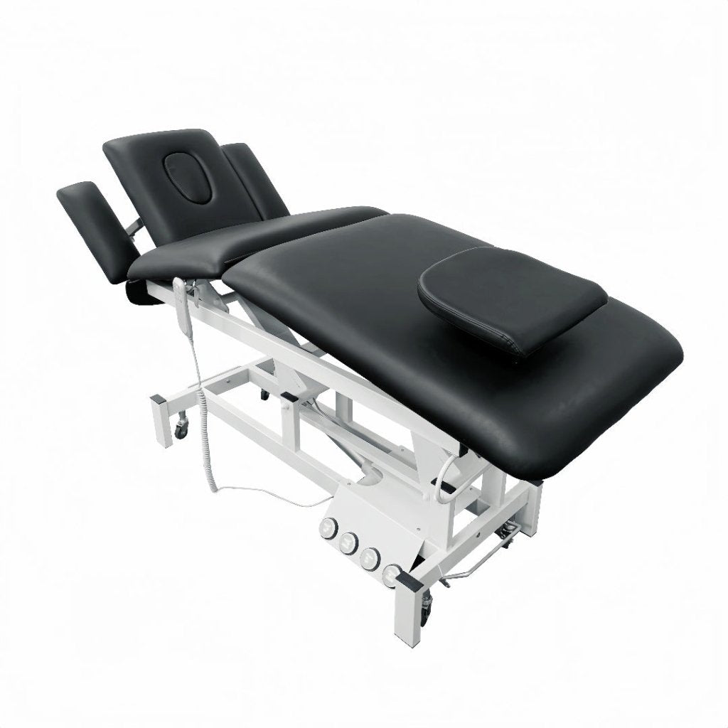 GreenLife® Thomas II Power Adjustable Chiropractic Bed with 4 Wheels & Dual Motors - Hydraulic Gas Lift Leg Support for Home/Clinic Physical Therapy & Pain Relief