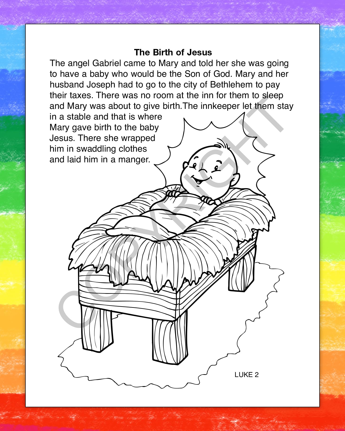 ZOCO Bible Stories Coloring Books - 25 Pack Bulk with Crayons | Sunday School Activities & Christian Crafts for Kids | Perfect for Church Events, Homeschooling & Religious Education