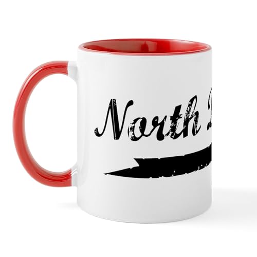 White/Red Inside - North Dakota (Vintage] Mug