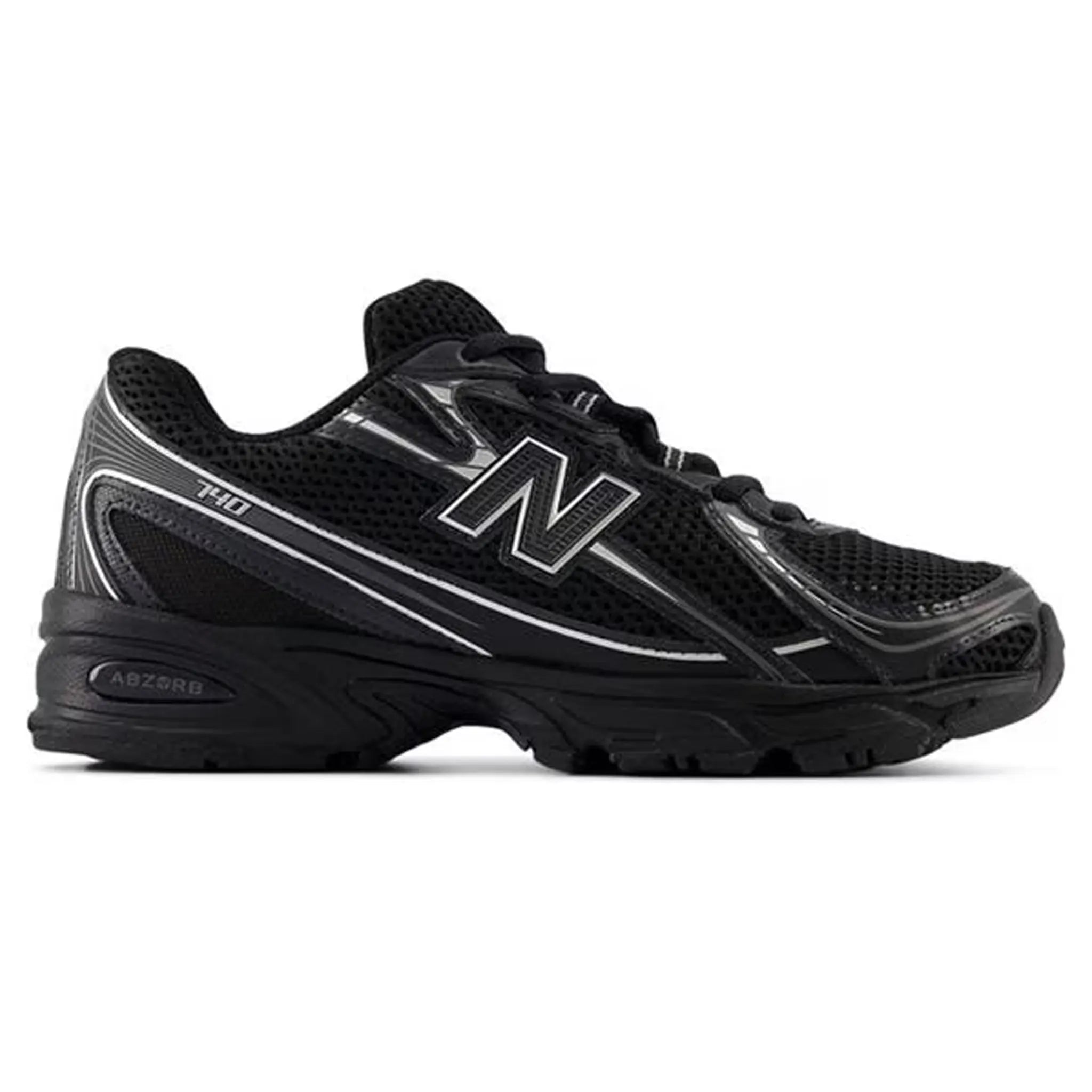 New Balance 740v2 Running Shoes for Men - Black/Silver Metallic Color - Lightweight Cushioned Sneakers for Jogging, Gym & Everyday Wear