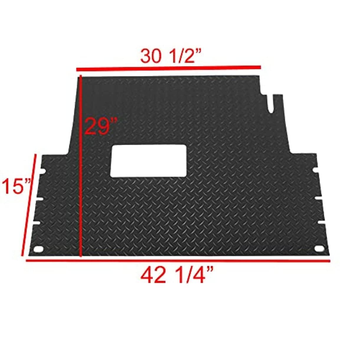 Club Car Precedent Golf Cart Floor Mat (2004-Up) - Black Rubber Diamond Plate for Enhanced Traction & Protection - Perfect for Golf Courses, Resorts & Private Communities