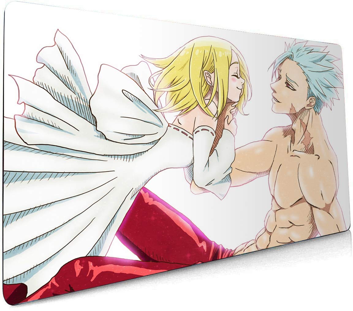 The Seven Deadly Sins Anime Large Gaming Mouse Pad - Non-Slip Desk Mat for Computer, Keyboard & Gaming (Meliodas, Ban, Escanor Designs) - Perfect for PC Gaming, Office Work & Anime Decor