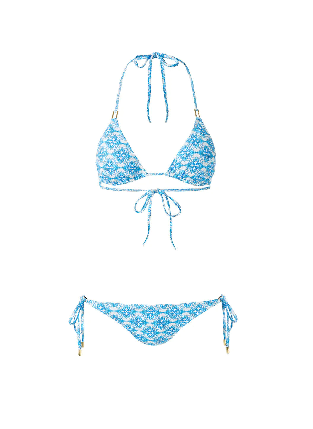 Cancun Bikini Bottoms Diamond Blue - High Waisted Swimwear for Women, Sexy Beachwear for Summer Vacation, Pool Party & Tropical Getaways