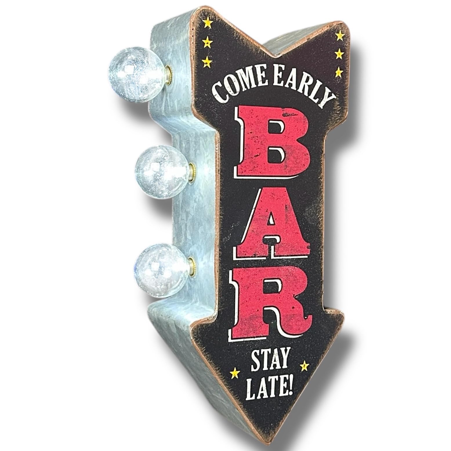 Vintage Double-Sided LED Marquee Sign - Retro Wall Decor for Home, Game Room, Bar & Man Cave - 12