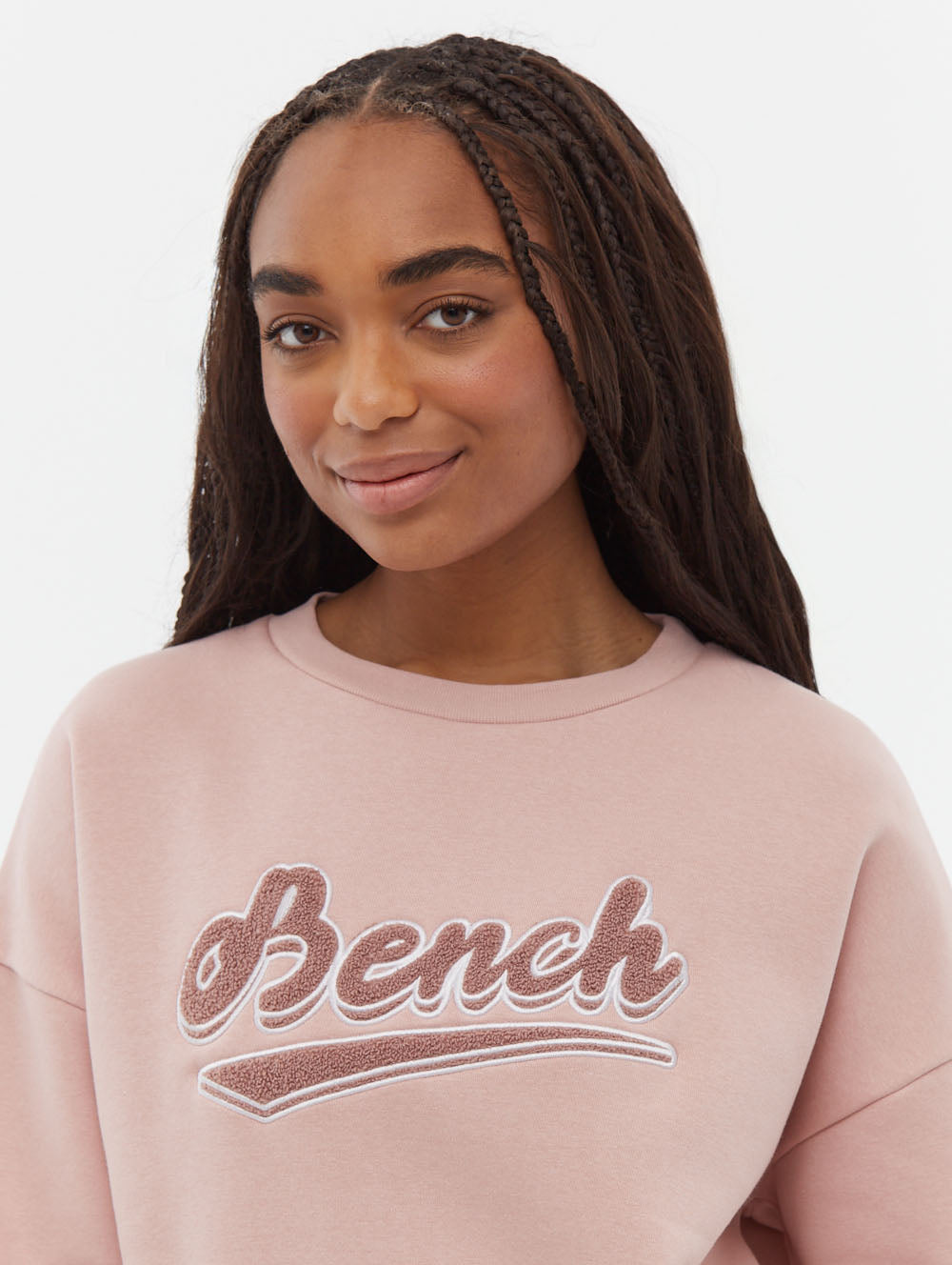 Steffi Retro Logo Crew Neck Sweatshirt - Vintage Style Cotton Pullover for Women | Casual Wear, Street Fashion & Lounge Comfort