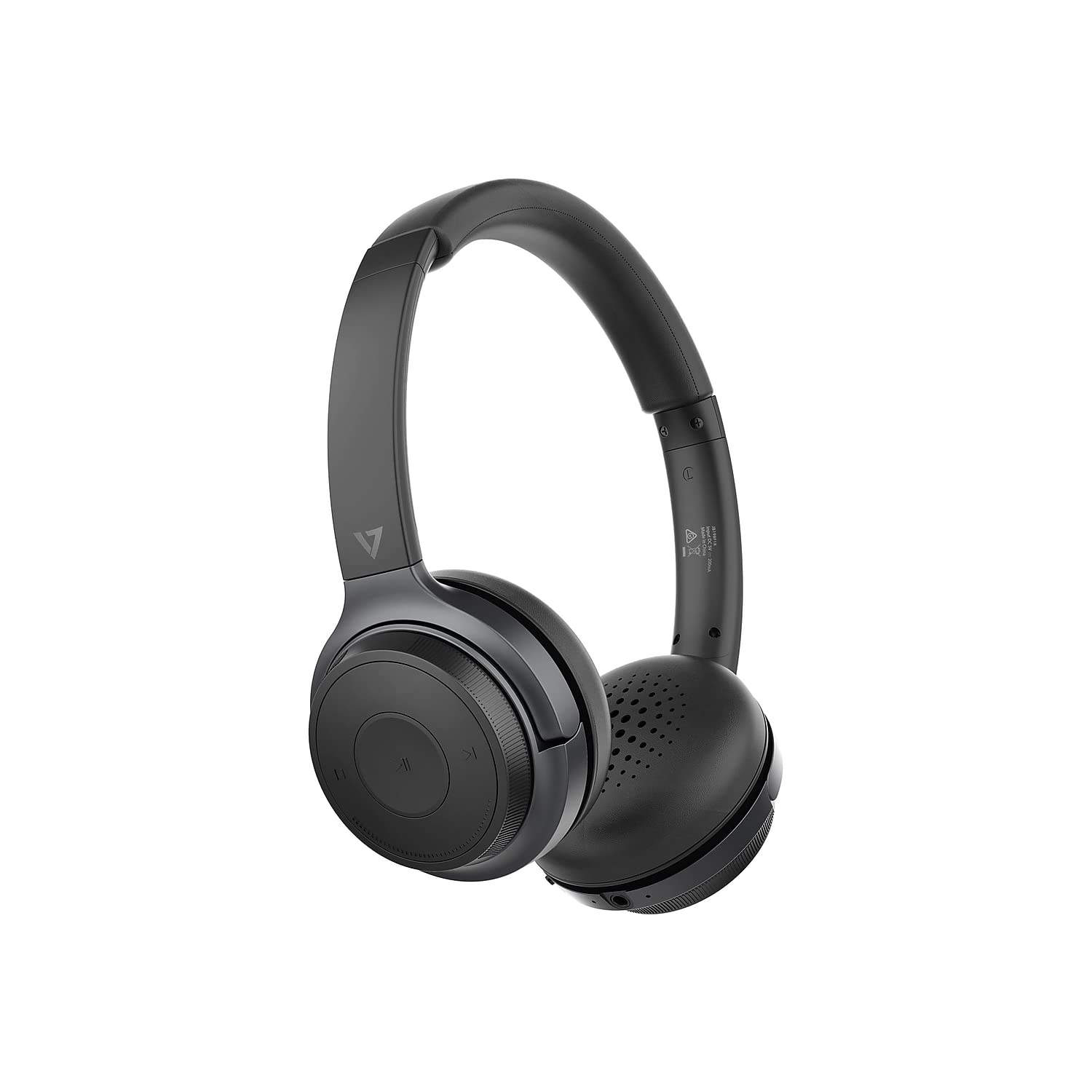 V7 HB600S Wireless Bluetooth Headphones - Stereo Sound, USB Connectivity, 32 Ohm Impedance, On-Ear Design, 100ft Range - Perfect for Gaming, Office Work & Music Listening (Black)