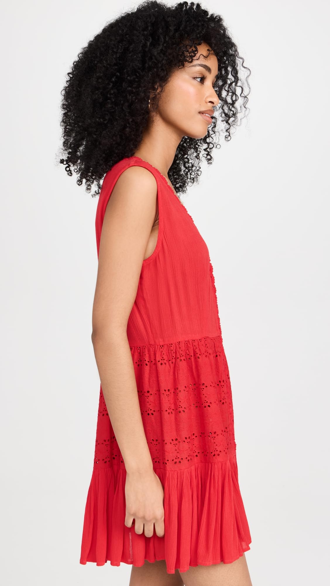 Women's Floral Eyelet Summer Dress - Breathable Cotton Sundress for Beach, Vacation & Casual Wear | Perfect for Outdoor Parties & Date Nights