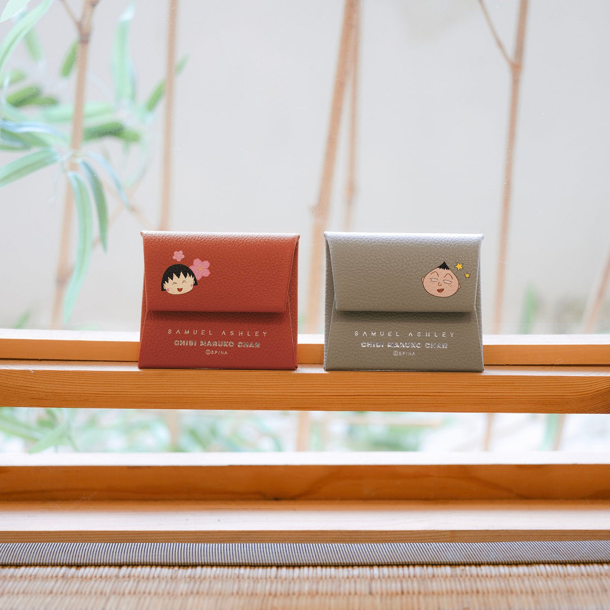 Samuel Ashley x Chibi Maruko Chan Genuine Leather Coin Purse - Stylish Wallet for Women, Girls & Anime Fans - Perfect for Collecting Coins, Tokens & Small Treasures