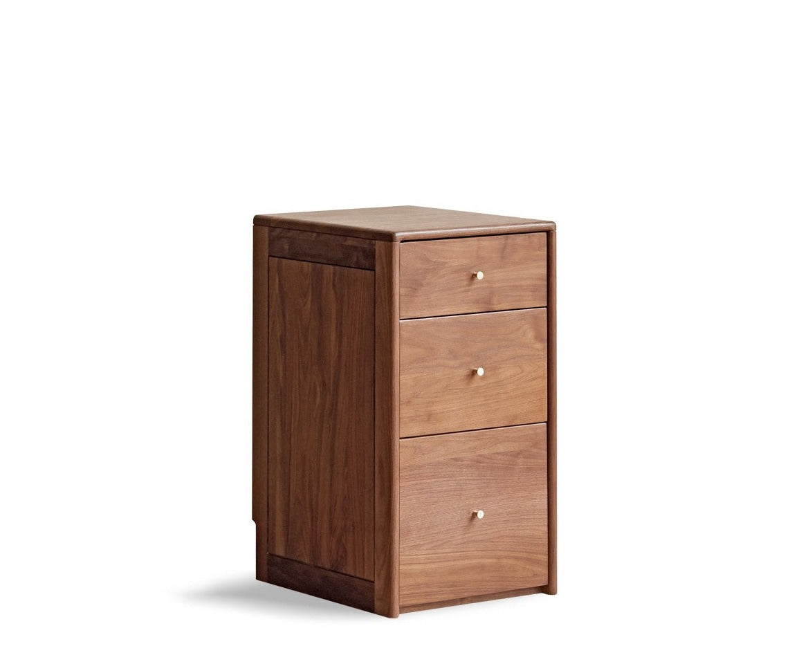 Premium Black Walnut Solid Wood Dressing Table Set with Mirror - Elegant Vanity Desk for Bedroom, Makeup & Beauty Organization