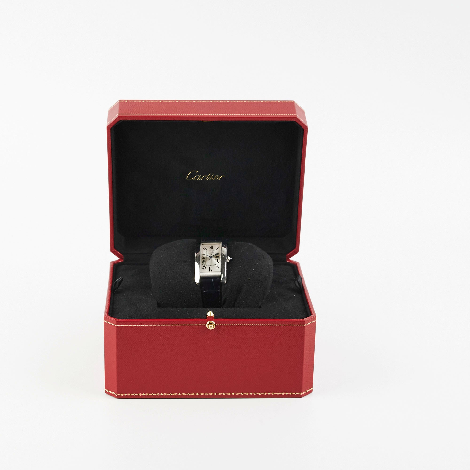 Cartier Tank Americaine Watch - Medium Size 18K Gold Stainless Steel - Luxury Dress Watch for Men & Women - Perfect for Business, Formal Events & Gifting