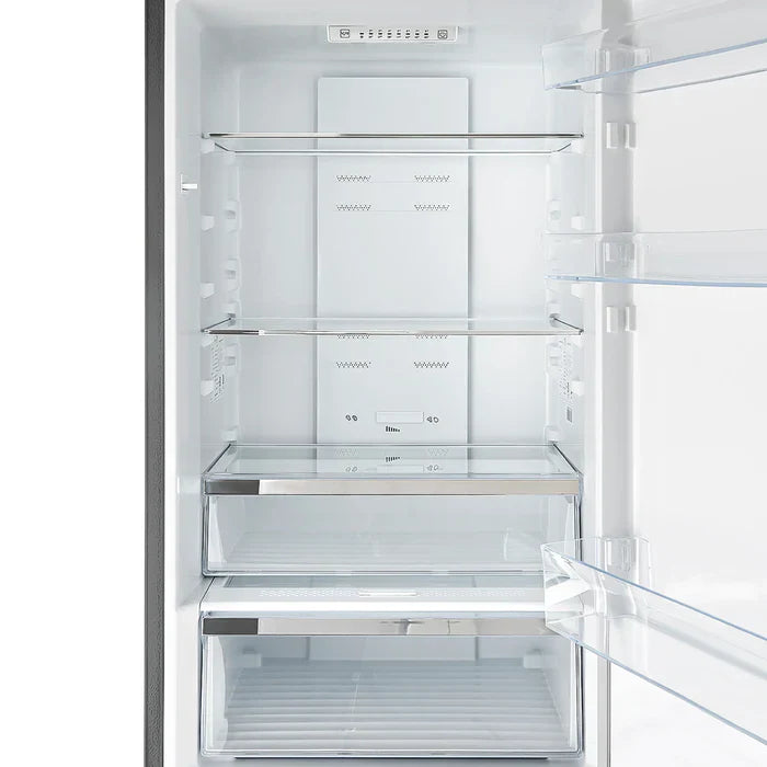 FORNO Guardia 46.8 Inch 21.6 cu.ft Stainless Steel Side by Side Refrigerator with Bottom Freezer - Model FFFFD1778 48S - Perfect for Modern Kitchens and Open Floor Plans